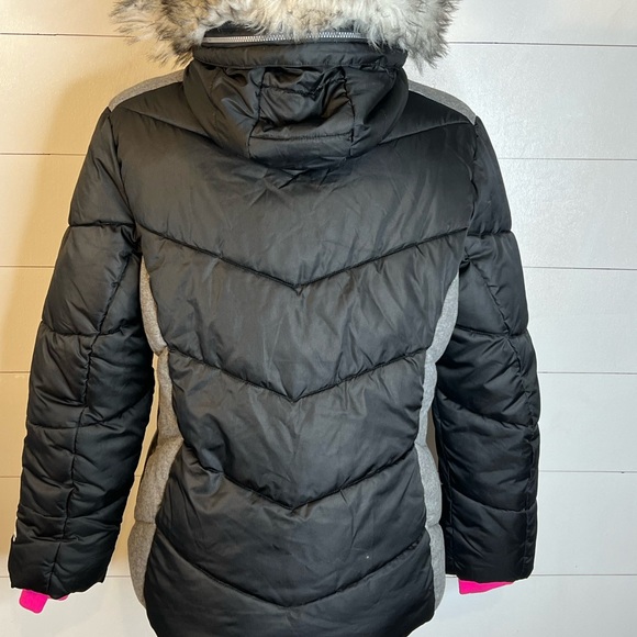 ZERO X POSUR GIRLS BLACK HOODED PUFFER COAT SZ XL-16 - Picture 3 of 10